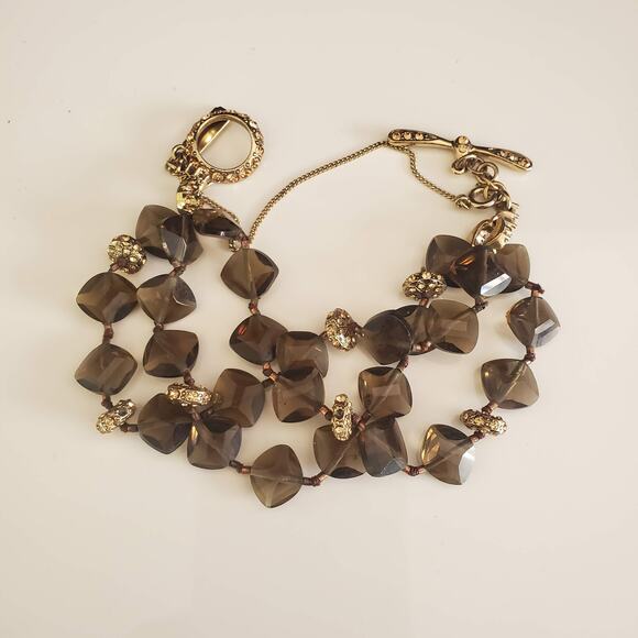 Estate by Monet Beaded Bracelet with Crystal Accents and Toggle Clasp Casual - Picture 3 of 9